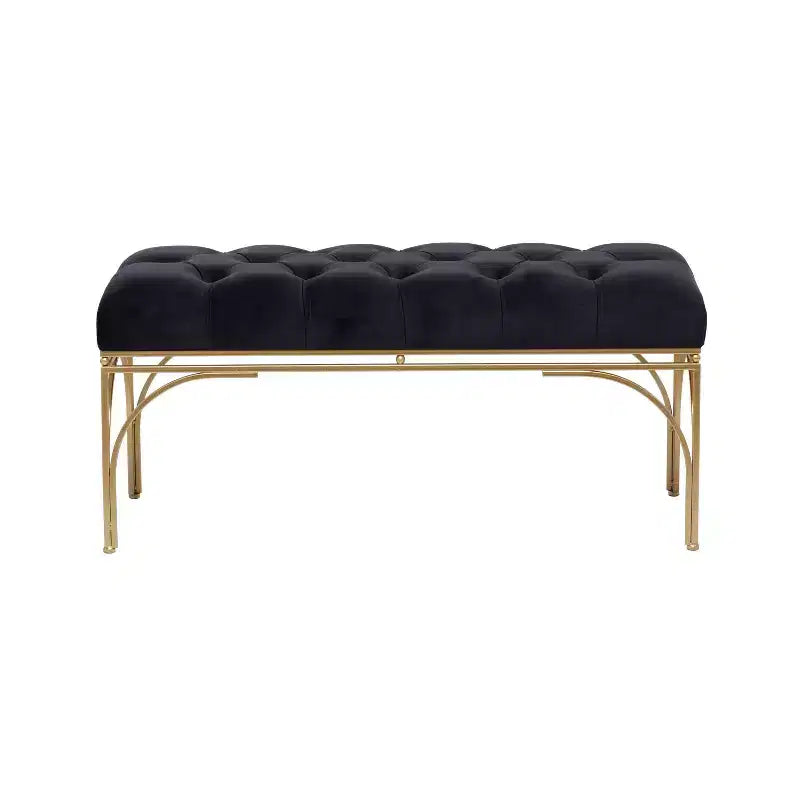Rectangular Velvet Upholstered Bench