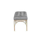 Banc rectangulaire rembourré en velours