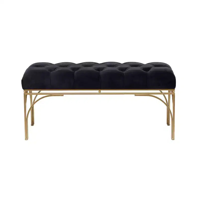 Rectangular Velvet Upholstered Bench