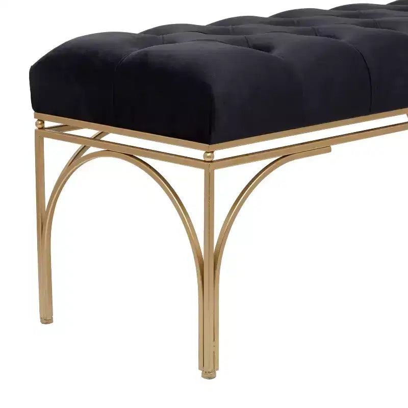 Rectangular Velvet Upholstered Bench