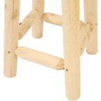 Unfinished Wood Round Top Counter-Height Stool - Fir Wood - 24 Inch