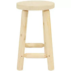 Unfinished Wood Round Top Counter-Height Stool - Fir Wood - 24 Inch