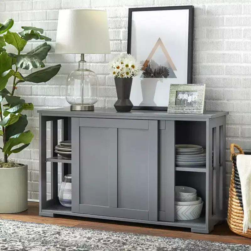 Modular Stackable Cabinet with Sliding Doors