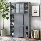 Modular Stackable Cabinet with Sliding Doors