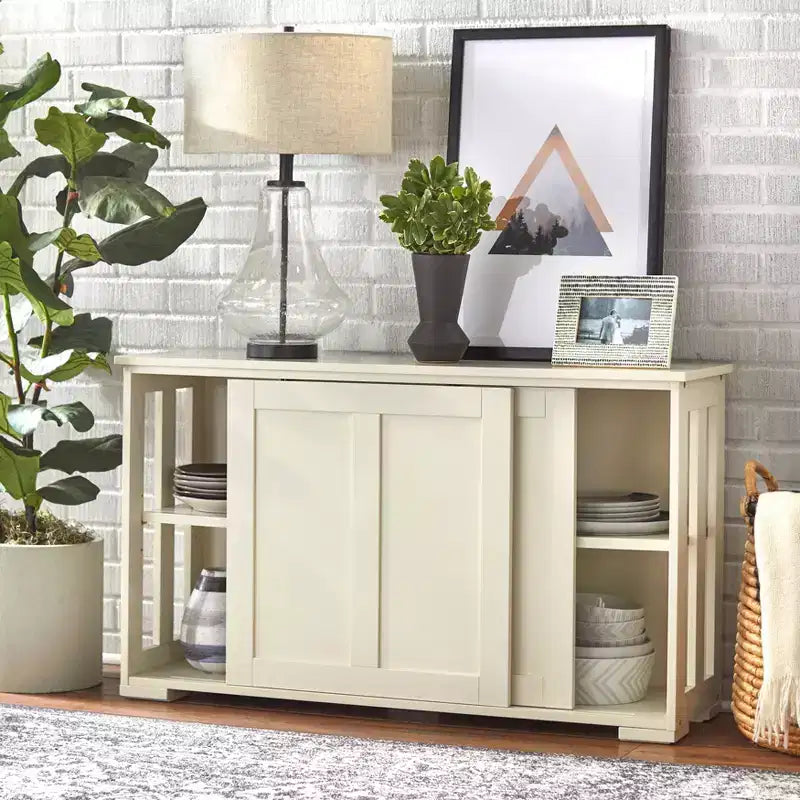 Modular Stackable Cabinet with Sliding Doors