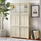 Modular Stackable Cabinet with Sliding Doors
