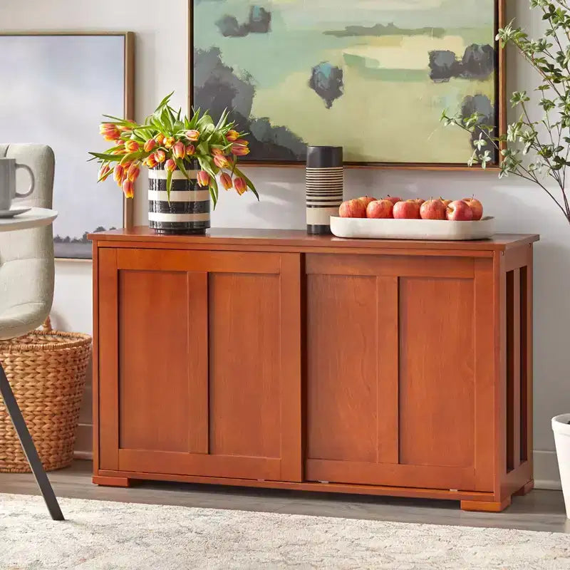 Modular Stackable Cabinet with Sliding Doors