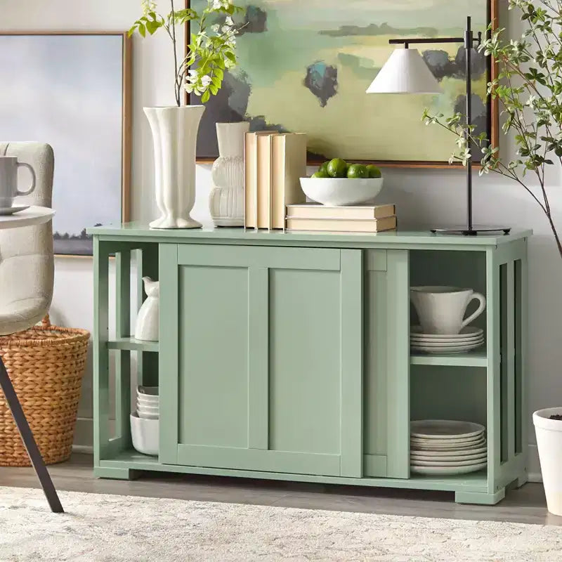 Modular Stackable Cabinet with Sliding Doors
