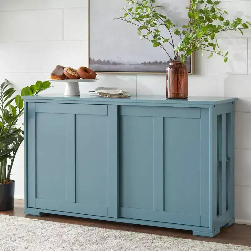 Modular Stackable Cabinet with Sliding Doors