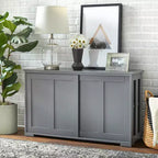 Modular Stackable Cabinet with Sliding Doors