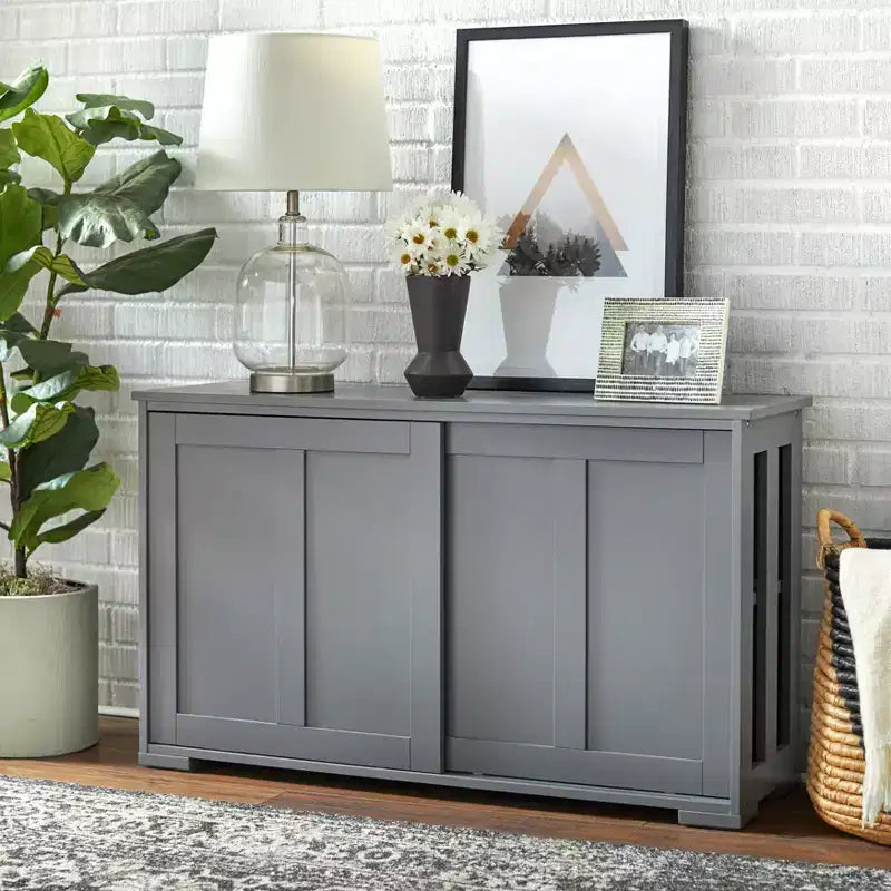 Modular Stackable Cabinet with Sliding Doors