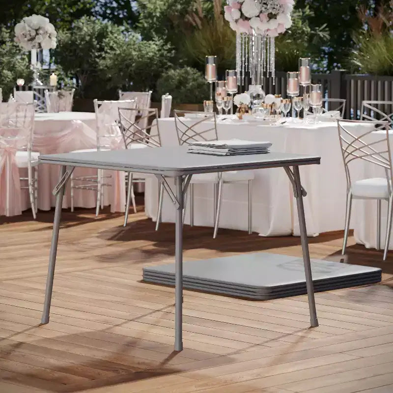 Foldable Card Table with Padded Vinyl Top – Seats 4, Portable Folding Design