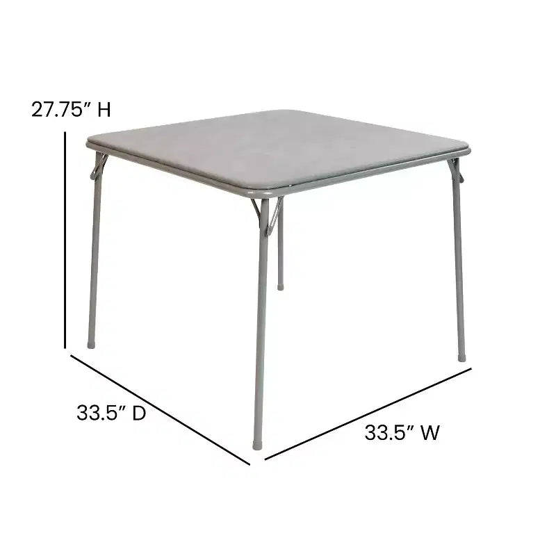 Foldable Card Table with Padded Vinyl Top – Seats 4, Portable Folding Design