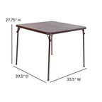 Foldable Card Table with Padded Vinyl Top – Seats 4, Portable Folding Design
