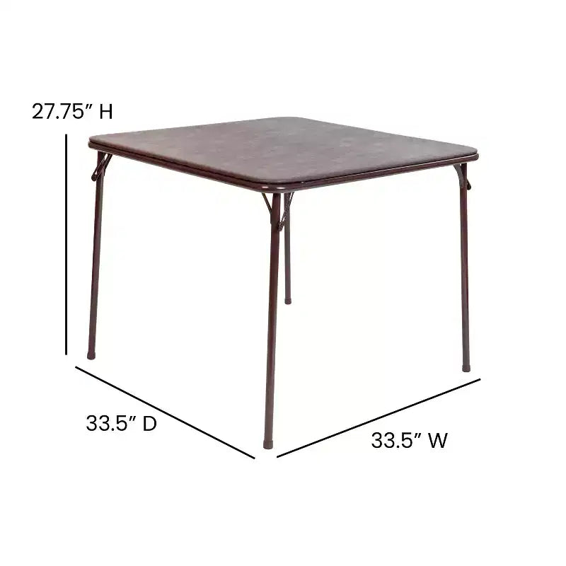 Foldable Card Table with Padded Vinyl Top – Seats 4, Portable Folding Design