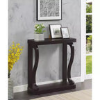 Console rectangulaire avec étagère, marron