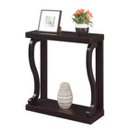 Console rectangulaire avec étagère, marron