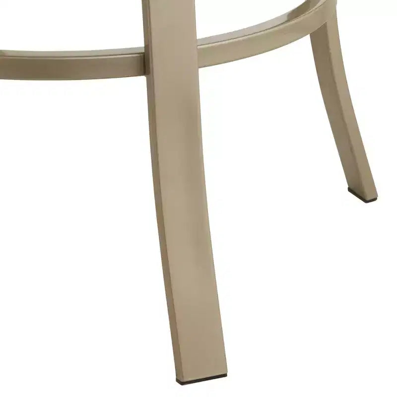 Mid-Century Modern Upholstered Barstool with Metal Frame
