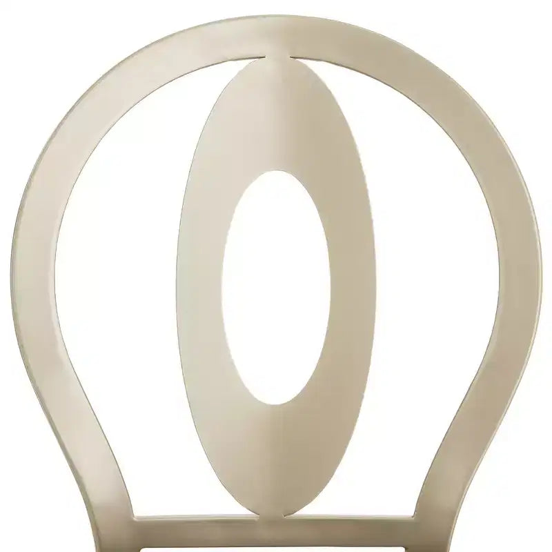 Mid-Century Modern Upholstered Barstool with Metal Frame